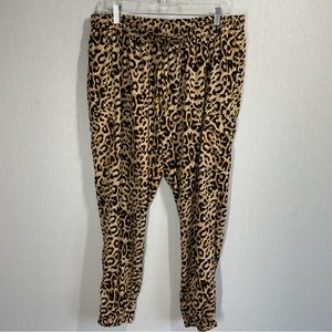Nicki Minaj Leopard Cargo Joggers in Size XL
